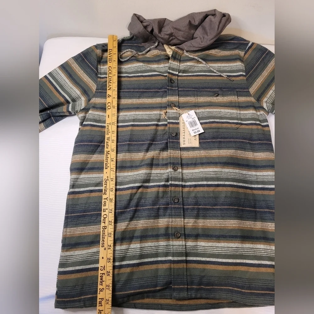 NWT Victory Outfitters Button Front Hooded Jacket sz M